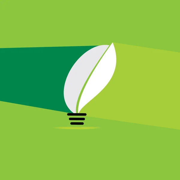 Green idea bulb — Stock Vector