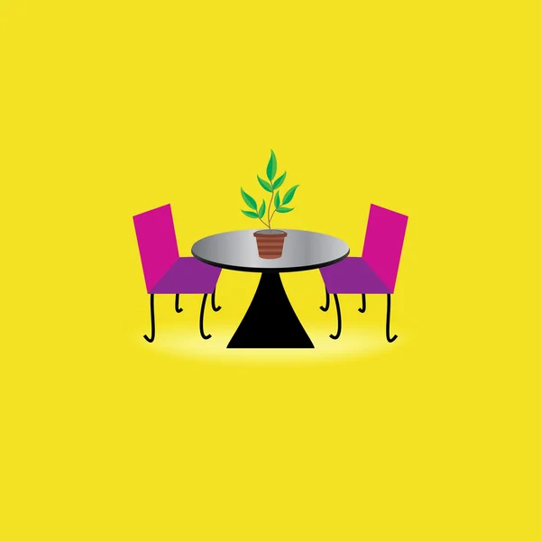 Concepto de mesa de té — Vector de stock