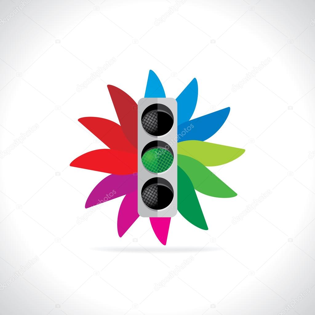 Creative traffic concept vector illustration