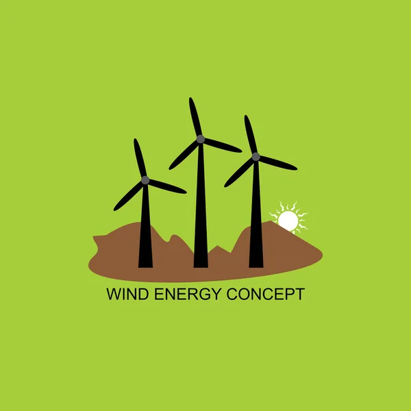 Koncepcja energii wiatrowej — Wektor stockowy