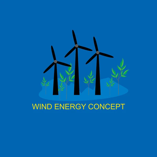 Koncepcja energii wiatrowej — Wektor stockowy