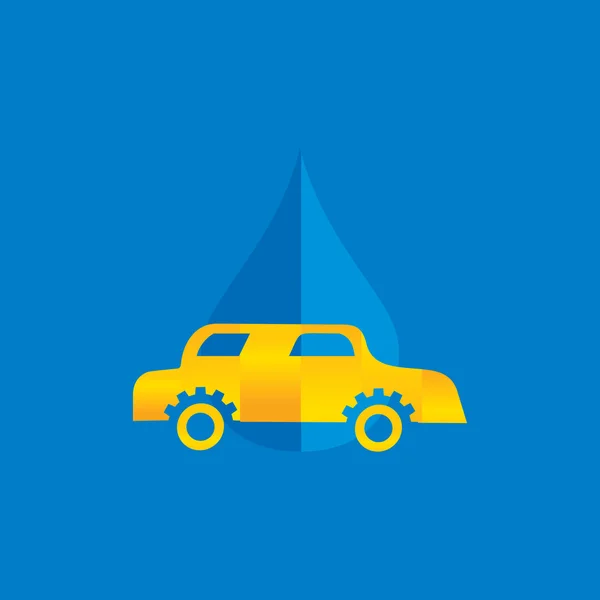 Concept de voiture jaune — Image vectorielle