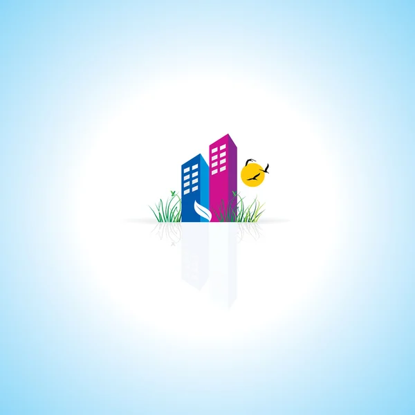 Immobilien-Logo-Konzept — Stockvektor
