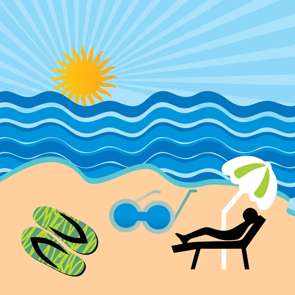Concept de plage — Image vectorielle