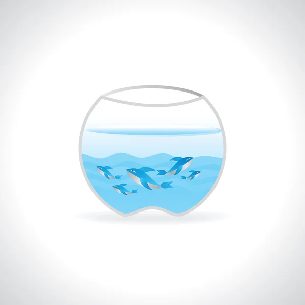 Концепция аквариума — стоковый вектор