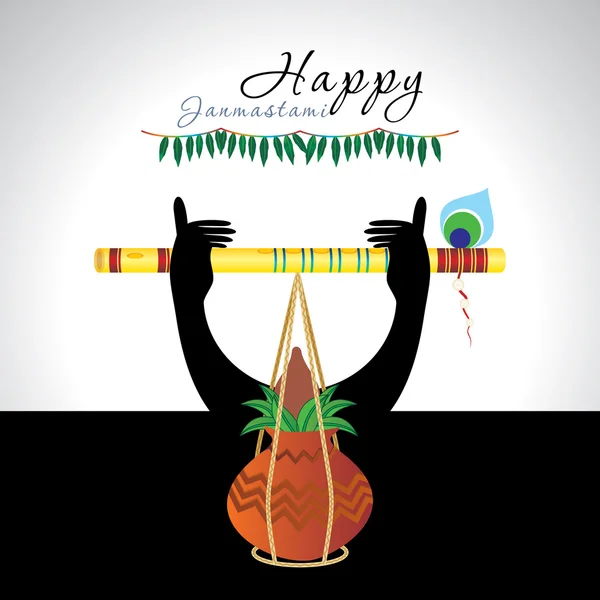 Janmashtami koncepcja — Wektor stockowy