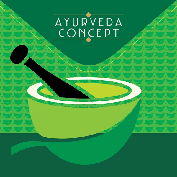 Vettore del concetto di ayurveda — Vettoriale Stock
