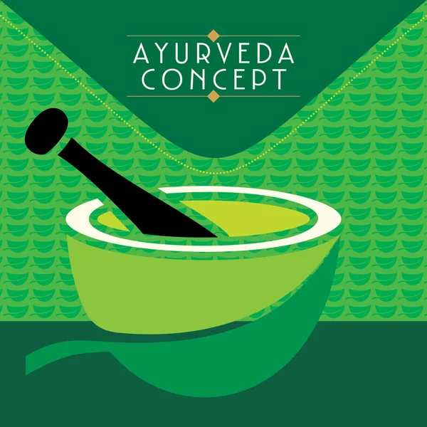 Ayurveda concepto vector Vector De Stock