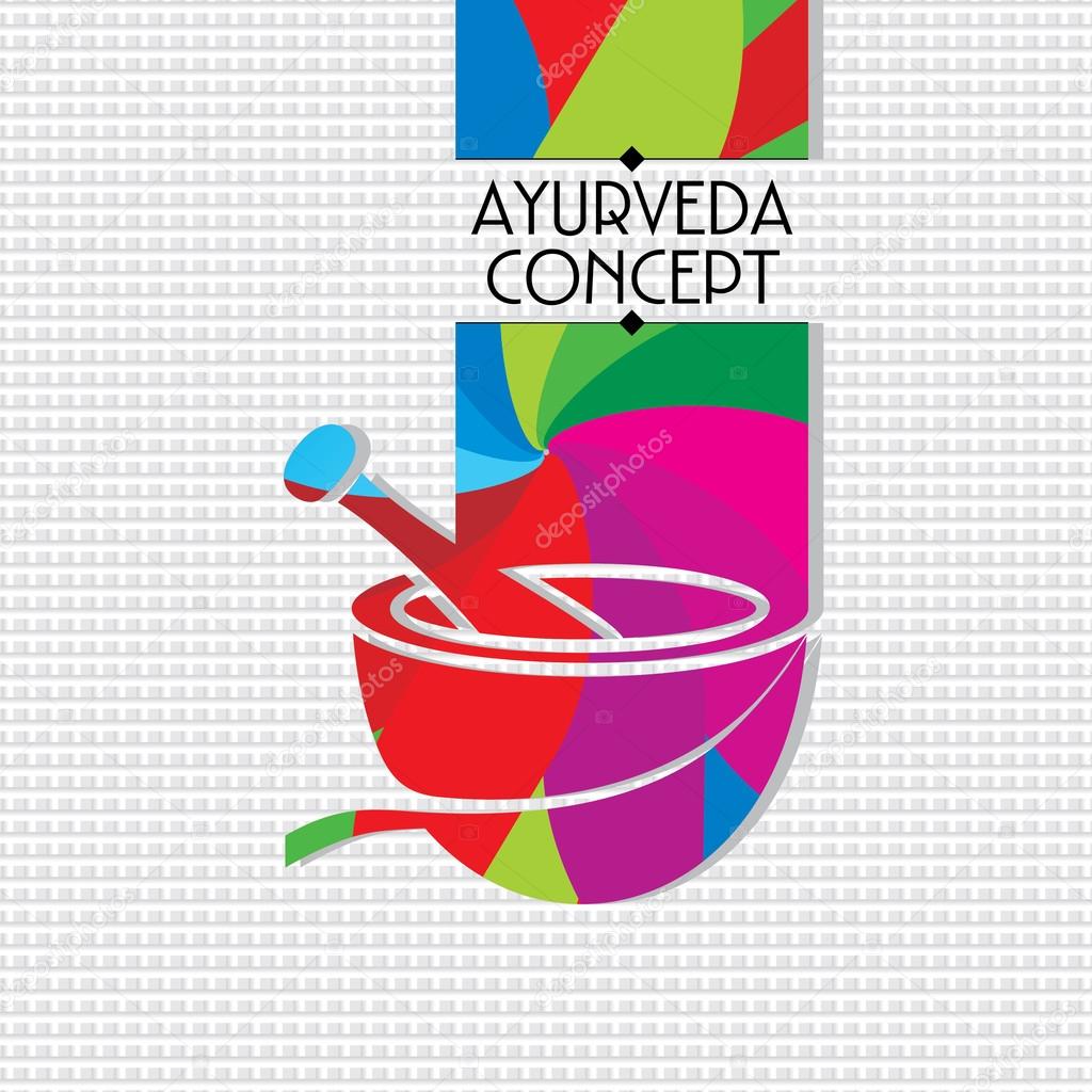 Creative ayurveda concept vector illustration