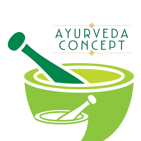 Ayurveda 개념 벡터 스톡 일러스트레이션