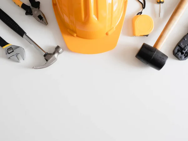 Handyman Tools White Table — Stock Photo, Image