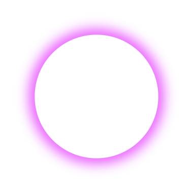 Soft pink circular glowing frame isolated on transparent background