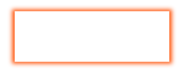 Şeffaf arkaplanda turuncu parlayan dikdörtgen çerçeve izole edildi