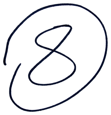 El çizimi 8 numaralı siyah daire, işaretli çizim sembolü şeffaf arkaplanda izole edilmiş.