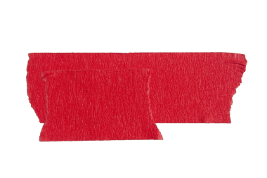 Saydam arkaplanda yırtılmış kağıt yapıştırıcı kırmızı maskeleme bandı