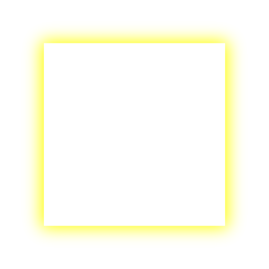 Sarı parlayan kare çerçeve şeffaf arkaplanda izole edildi