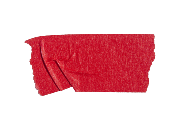 Saydam arkaplanda yırtılmış kağıt yapıştırıcı kırmızı maskeleme bandı