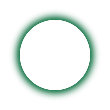 Koyu yeşil dairesel parlayan çerçeve şeffaf arkaplanda izole edildi