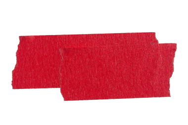 Saydam arkaplanda yırtılmış kağıt yapıştırıcı kırmızı maskeleme bandı