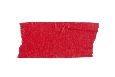 Saydam arkaplanda yırtılmış kağıt yapıştırıcı kırmızı maskeleme bandı