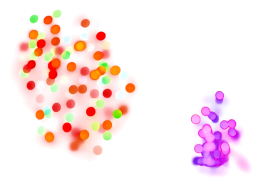 Şeffaf arkaplanda izole edilmiş renkli bokeh parçacıkları