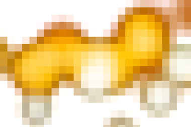 Yellow transparent pixel gradient texture, abstract digital background with soft squares and warm light glow. Semi transparent geometric overlay pattern.