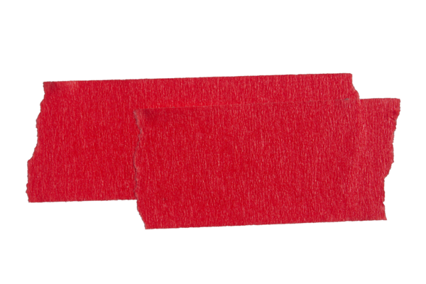 Saydam arkaplanda yırtılmış kağıt yapıştırıcı kırmızı maskeleme bandı