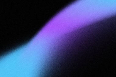 Dijital kaplama ve tasarım için siyah arkaplan üzerinde bulanık hareket ve bulanık yapıya sahip soyut mor ve mavi ışık dalgası