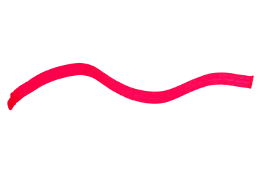 Kırmızı işaretli fırça darbesi arkaplanda izole edilmiş tek çizgi