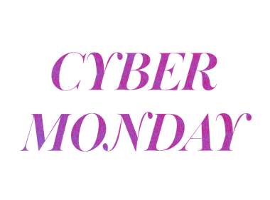 Pembe simli tipografi metin siber pazartesi, şeffaf arkaplanda izole edildi