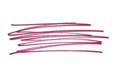 Kırmızı işaret zigzag fırça darbeleri şeffaf arkaplanda izole edildi
