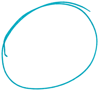 Hand drawn blue marker circle sketch, abstract ink oval stroke for highlight, emphasis, underline, business note, doodle design, isolated simple round shape element on transparent background