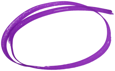 Hand drawn purple marker circle sketch, abstract ink oval stroke for highlight, emphasis, underline, business note, doodle design, isolated simple round shape element on transparent background