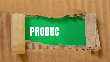 Productivity message written on ripped torn paper background