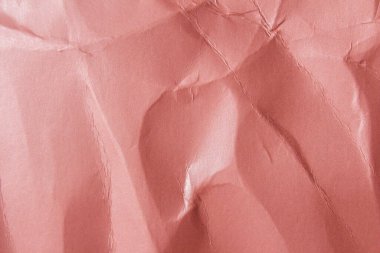 Pembe buruşuk kağıt dokusu yakın plan