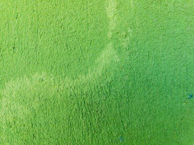 Yeşil boyanmış duvar dokusu kaba yüzey arkaplanı