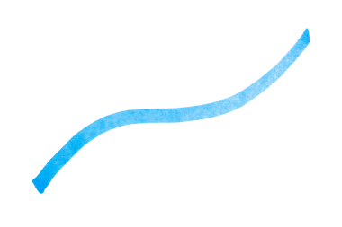 Mavi işaret fırça darbesi arkaplanda izole edilmiş tek çizgi