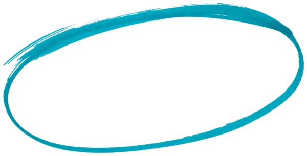 Hand drawn blue marker circle sketch, abstract ink oval stroke for highlight, emphasis, underline, business note, doodle design, isolated simple round shape element on transparent background