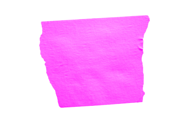 Yırtılmış kağıt yapıştırıcısı şeffaf arka planda pembe maskeleme bandı, washi bant tasarımı ögesi