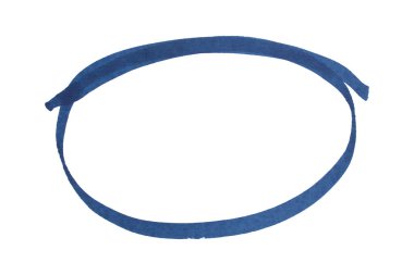 El çizimi mavi işaret çember çizimi, vurgulamak için soyut mürekkep oval vuruş, vurgu, altı çizili, iş notu, karalama tasarımı, izole edilmiş yuvarlak element