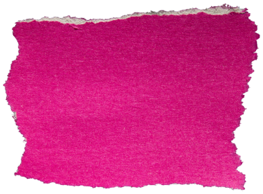 Şeffaf arkaplanda pembe yırtık kağıt parçası. Png kağıdı.