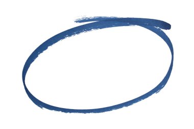 El çizimi mavi işaret çember çizimi, vurgulamak için soyut mürekkep oval vuruş, vurgu, altı çizili, iş notu, karalama tasarımı, izole edilmiş yuvarlak element