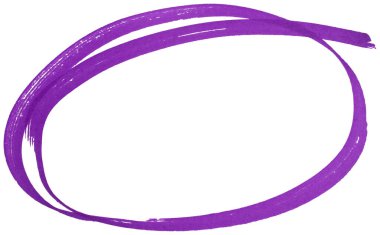 El çizimi mor işaret çember çizimi, vurgulamak için soyut mürekkep oval vuruş, vurgu, altı çizili, iş notu, karalama tasarımı, izole edilmiş yuvarlak element