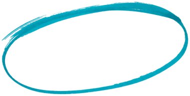 El çizimi mavi işaret çember çizimi, vurgulamak için soyut mürekkep oval vuruş, vurgu, altı çizili, iş notu, karalama tasarımı, izole edilmiş yuvarlak element