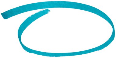 El çizimi mavi işaret çember çizimi, vurgulamak için soyut mürekkep oval vuruş, vurgu, altı çizili, iş notu, karalama tasarımı, izole edilmiş yuvarlak element