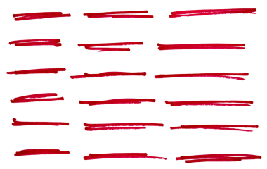 Kırmızı el çizili kalem çizim çizgisi şeffaf arkaplan tasarım elemanı karalama çizimi altı çizili