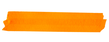 Saydam arkaplanda yırtık kağıt yapıştırıcı turuncu maske bandı