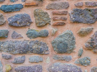 Eski taş duvar dokusu arkaplanının yakınlaştırılması