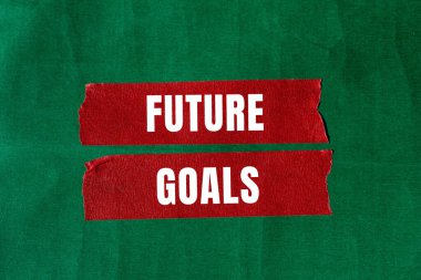 Yırtılan kağıt arkaplanda gelecek hedefleri mesajı. Kavramsal Gelecek Hedefleri sembolü. Boşluğu kopyala.