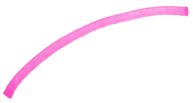 Pembe işaretli fırça darbesi arkaplanda izole edilmiş tek çizgi